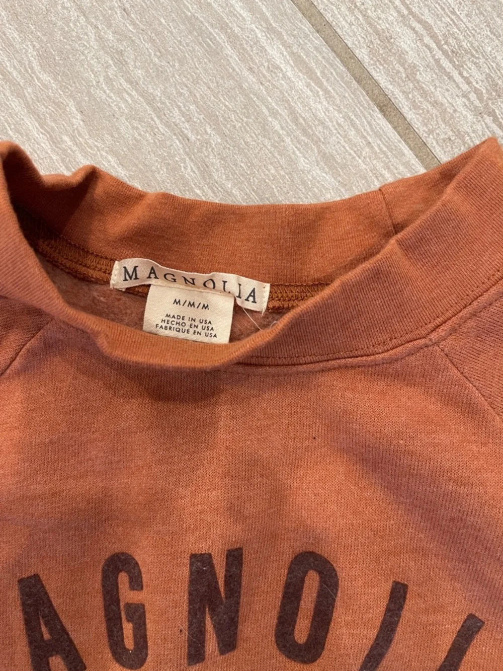 Magnolia Rust Crewneck with Magnolia Market Print - Picture 2 of 2